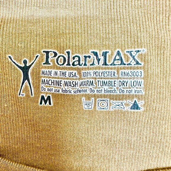 Pair Of PolarMax T-Shirts M Polyester Brown Short Sleeve Perfect for Layering - Picture 3 of 4